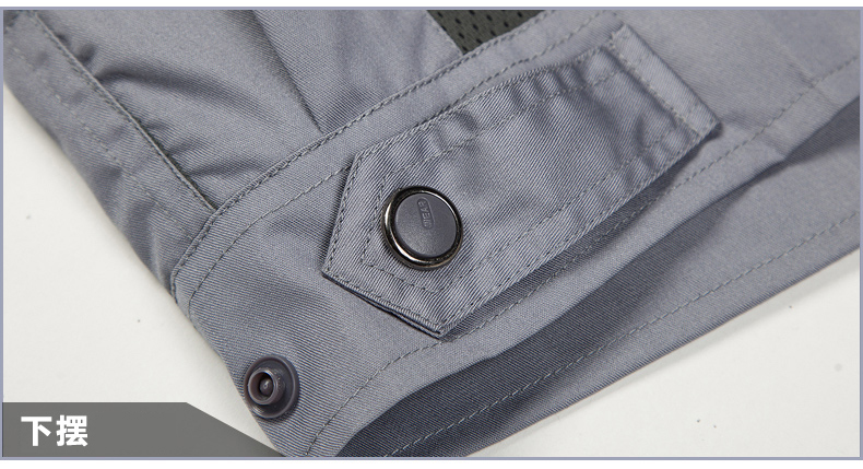 撞色工作服下擺細(xì)節(jié)展示